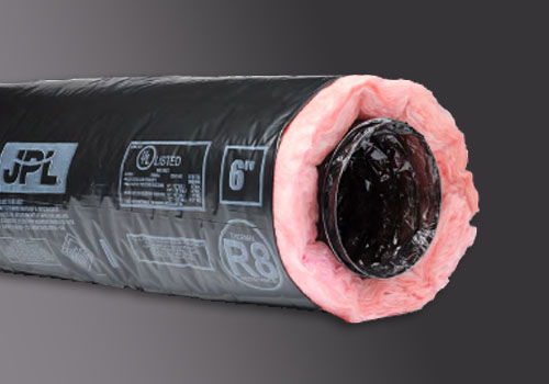 JPL® PR25R8 8 IN PR-25 Series 8 in Insulated Flexible Duct - 25 ft L, R-8, Black