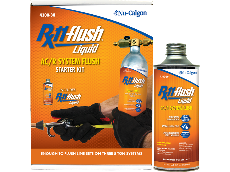 Nu-Calgon 4300-30 Rx11 System Flush - 19.5 fl oz, Canister