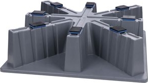 DiversiTech® HP3232-8 The Heat Pump Pad 8 x 32 x 32 in Equipment Pad - Polypropylene, 307 lbs Capacity, Gray