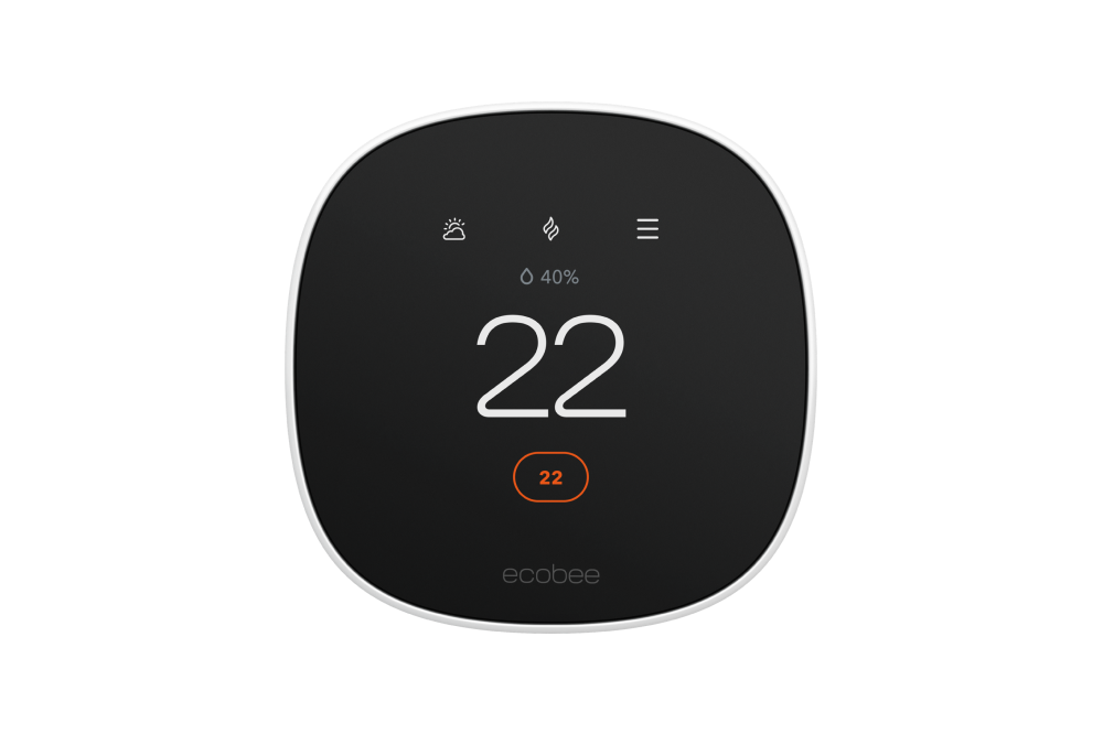 Ecobee EB-STATE7P-01 Smart Thermostat Lite Smart Thermostat - 4H/2C, Touchscreen / Color LCD, Hardwired, Black