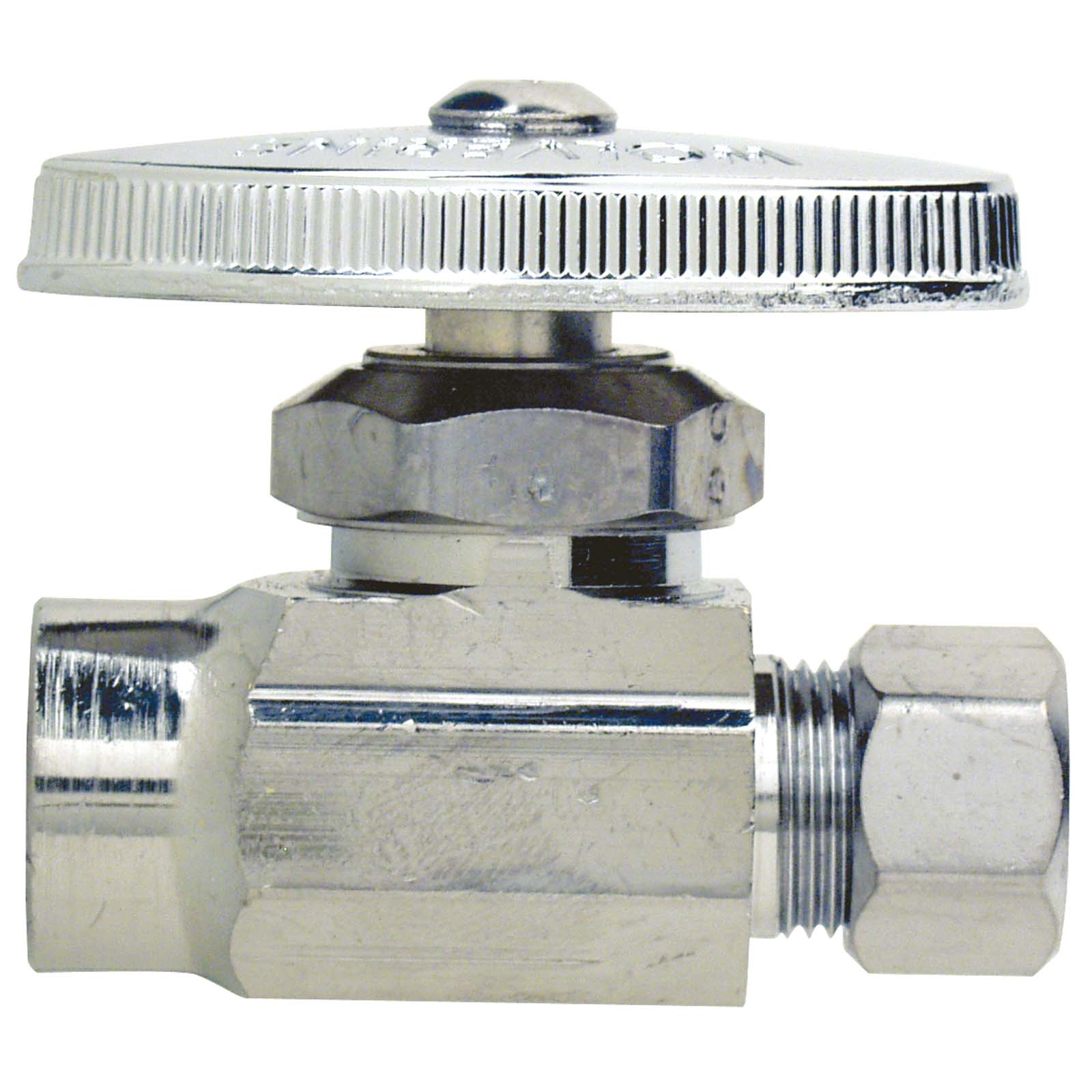 BrassCraft 52064NL 1/2" Sweat x 3/8" OD Compression Brass Encore Multi-Turn Straight Stop