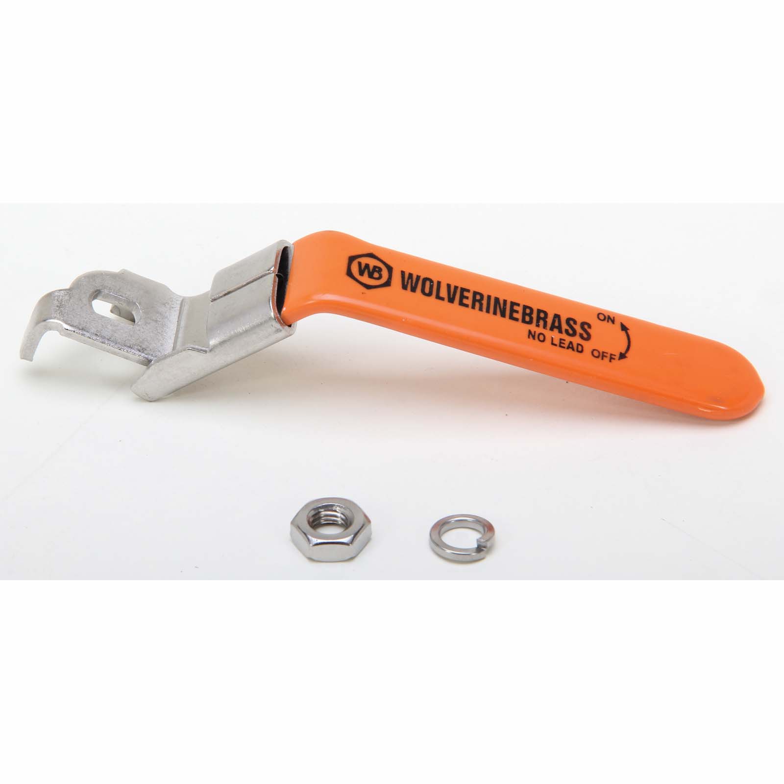 Wolverine Brass® 56133W 1/4 - 1/2" Steel Locking Handle with Nut & Lock Washer for Pro-Series Ball Valves Zinc-Plated