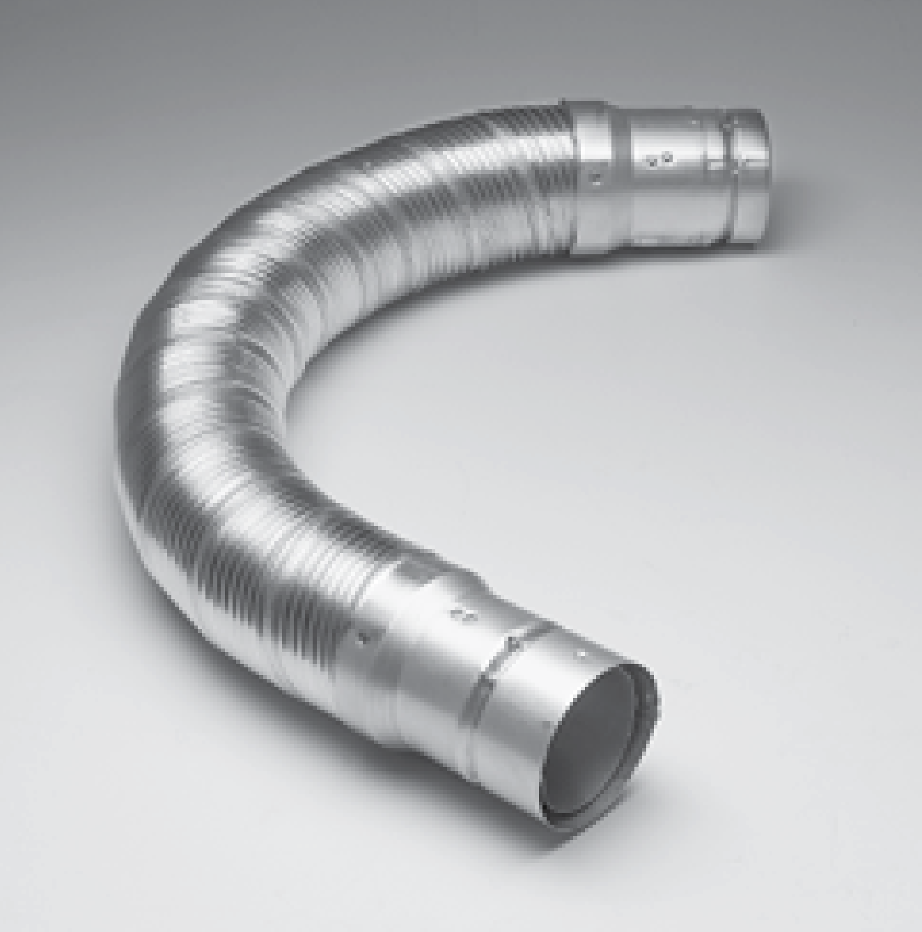 Selkirk® 4DWC-3 DWC Series 4 x 4 Gas Vent Flexible Pipe - Snap Lock, Galvanized Steel / Aluminum, Category I
