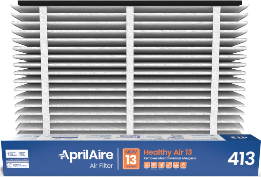 Aprilaire® 413 413 Series 16 x 25 x 4 in Media Replacement Filter - Pleated, MERV 13, Synthetic Fiber, For Models Incl 1610 / 4400 / 2400