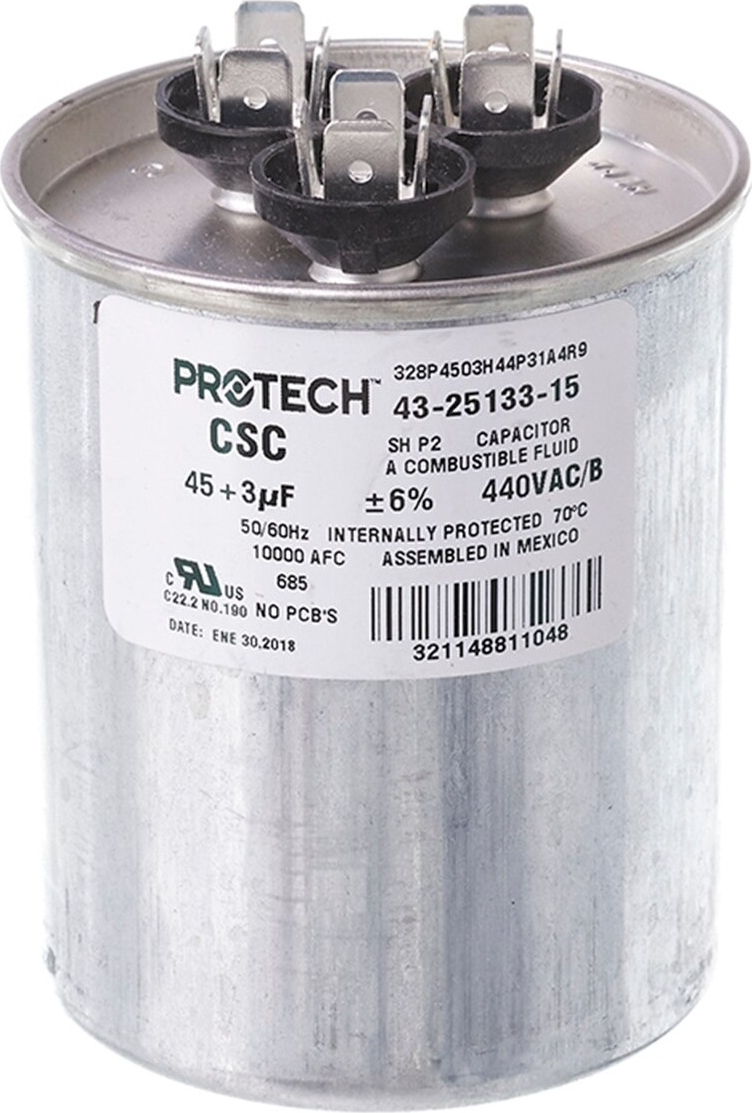 Rheem® 43-25133-15 45+3 MFD 440V Round Capacitor
