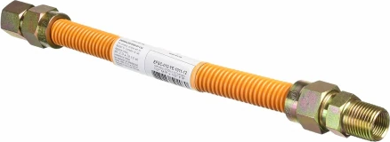 Easyflex® EFGC-012-YE-1011-12 EFGC Series 1/2 in Gas Connector - 12 in L, Yellow Polymer-Coated
