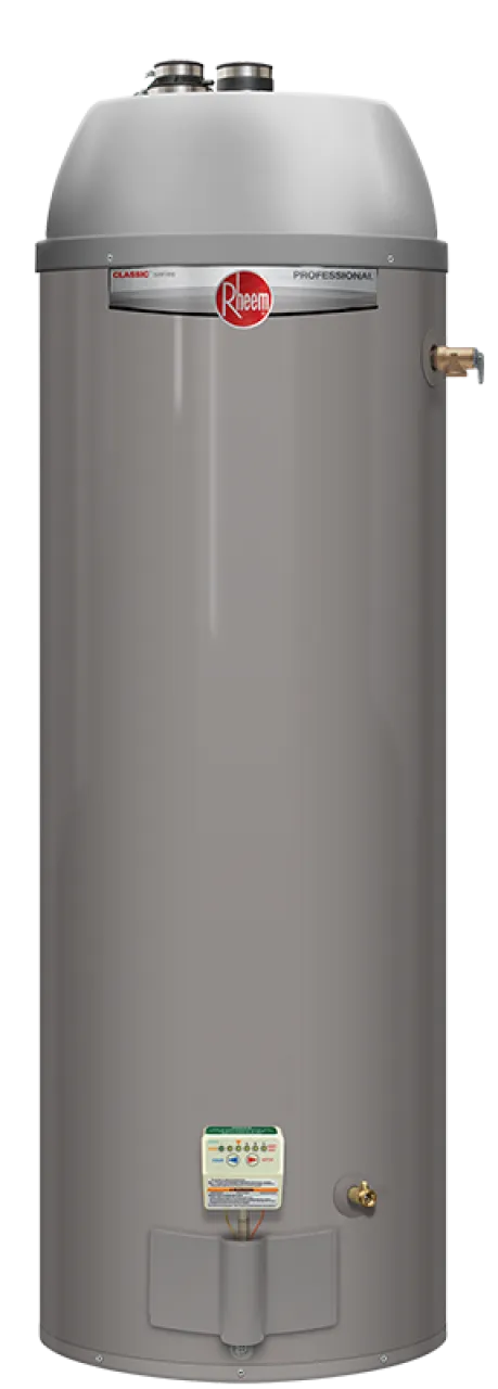 Rheem® PROG50-40N RH67 PDV Professional Classic 50 gal Gas Water Heater - 40,000 BTU/h, Low NOx, 59.38 in H