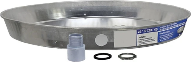 Rheem® 60086 Aluminum Drain Pan - 22 x 22 x 2.5 in
