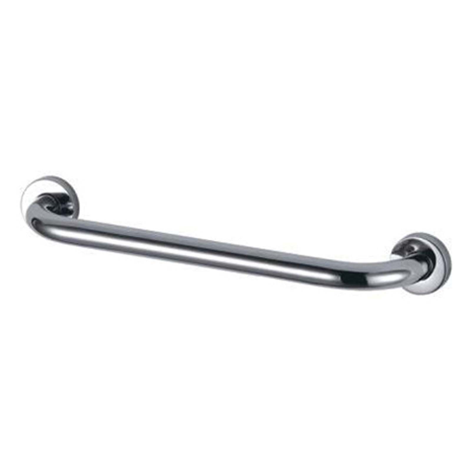 Wolverine Brass® 82606W 304 Brushed Stainless Steel Tubing Grab Bar with Concealed Screw Flange, 12" Length