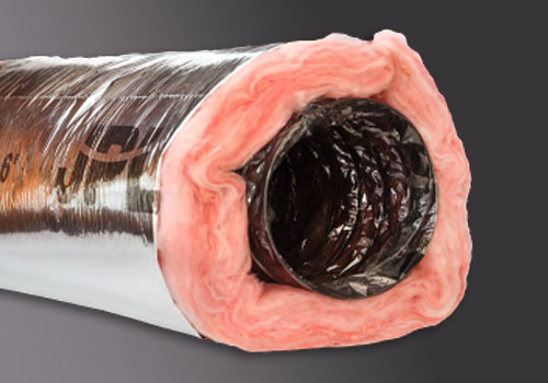JPL® MHP25R8-06 IN MHP-25 Series 6 in Insulated Flexible Duct - 25 ft L, R-8, Silver / Metallic