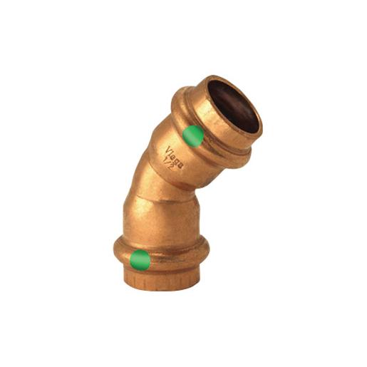 Viega 89553 PROPRESS CU EL 45Â°1-1/4CXC
