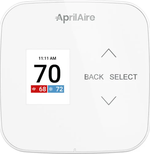 Aprilaire® S84N1H1C S84 Series Programmable Thermostat - 1H/1C, Color LCD, Battery / Hardwired, White