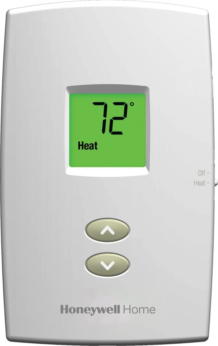 Honeywell TH1100DV1000/U PRO 1000 Non-Programmable Thermostat - 1H/0C, LCD, Battery / Hardwired, White