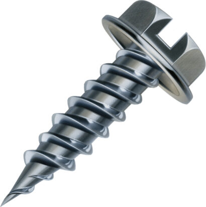 Malco® HW7X1/2ZT Zip-in #7 Self Piercing Sheet Metal Screws - 0.5 in L, Zinc-Plated, 1,000 / Pk