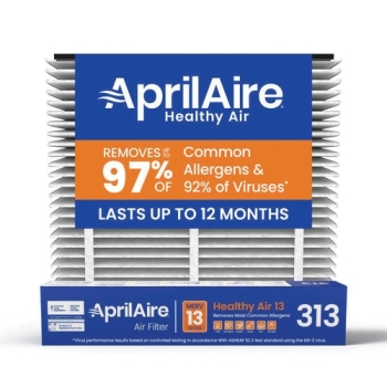 Aprilaire® 313 Replacement Media Filter, 20 in L, 20 in W, 4 in Thick, 13 MERV, Synthetic Fiber Filter, 0.3 to 1 um