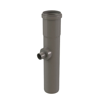 Centrotherm InnoFlue® ISHDT03 Single Wall Horizontal Drain Tee, 3 in, Polypropylene, Gray