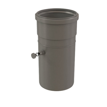Centrotherm ISTP02 Test Port, PP, 6.7 in Length, 4.1 in Width, 2.9 in Height, Gray