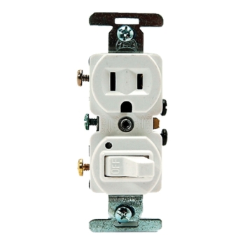 DiversiTech® 620-274W 3-Wire Outlet Box, 15 A, 120 V, White, 2-Pole