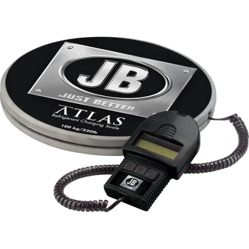 JB Industries ATLAS DS-20000 Digital Refrigerant Scale, 220 lb Capacity, 0.25 oz, 10 g Accuracy, LCD Display