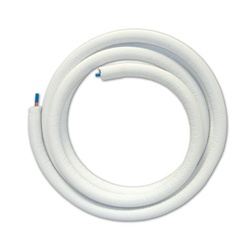 JMF 061208500H EZ-Pull Line Set, 50 Ft L, 3/8 In Liquid Line, 3/4 In Suction Line, 1/2 In Thick Insulation, White