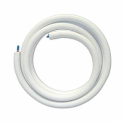 JMF SL04081640H EZ-Pull Ductless Mini-Split Line Set With Polyethylene Hard Shell Insulation, 164 Ft L, Copper, White