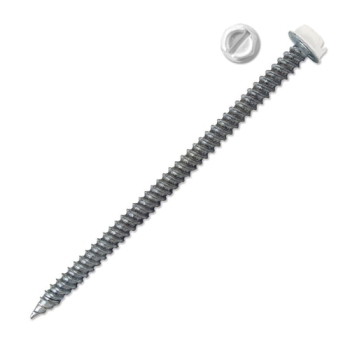 Malco® Zip-in® HW8X2ZWT Register Screw, Hex Head, Slotted Drive, #8 Thread, Screw Fastener, 2 in L Thread