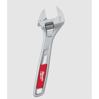 Milwaukee® 48-22-7408 Wrench, 1-1/8 in Jaw, Alloy Steel Body, 8 in Length, Red/Silver, Ergonomic Handle, Chrome-Plated