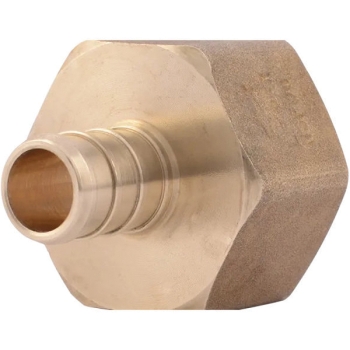 SharkBite™ UC068LF Connector, Connector Fitting, Connection Size 1: 1/2 in, Connection Type 1: PEX, Brass