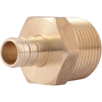 SharkBite™ UC116LF Connector, Connector Fitting, Connection Size 1: 1/2 in, Connection Type 1: PEX, Brass