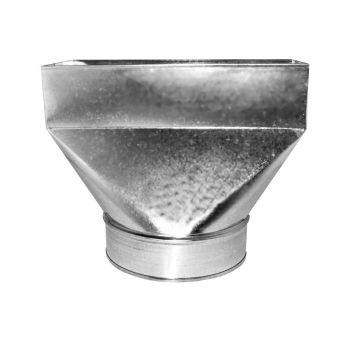 Southwark 27R4106 Register Boot, 4 in W, 10 in H, 6 in D, For Duct Size: 4 x 10 x 6 in, Straight Angle, Steel