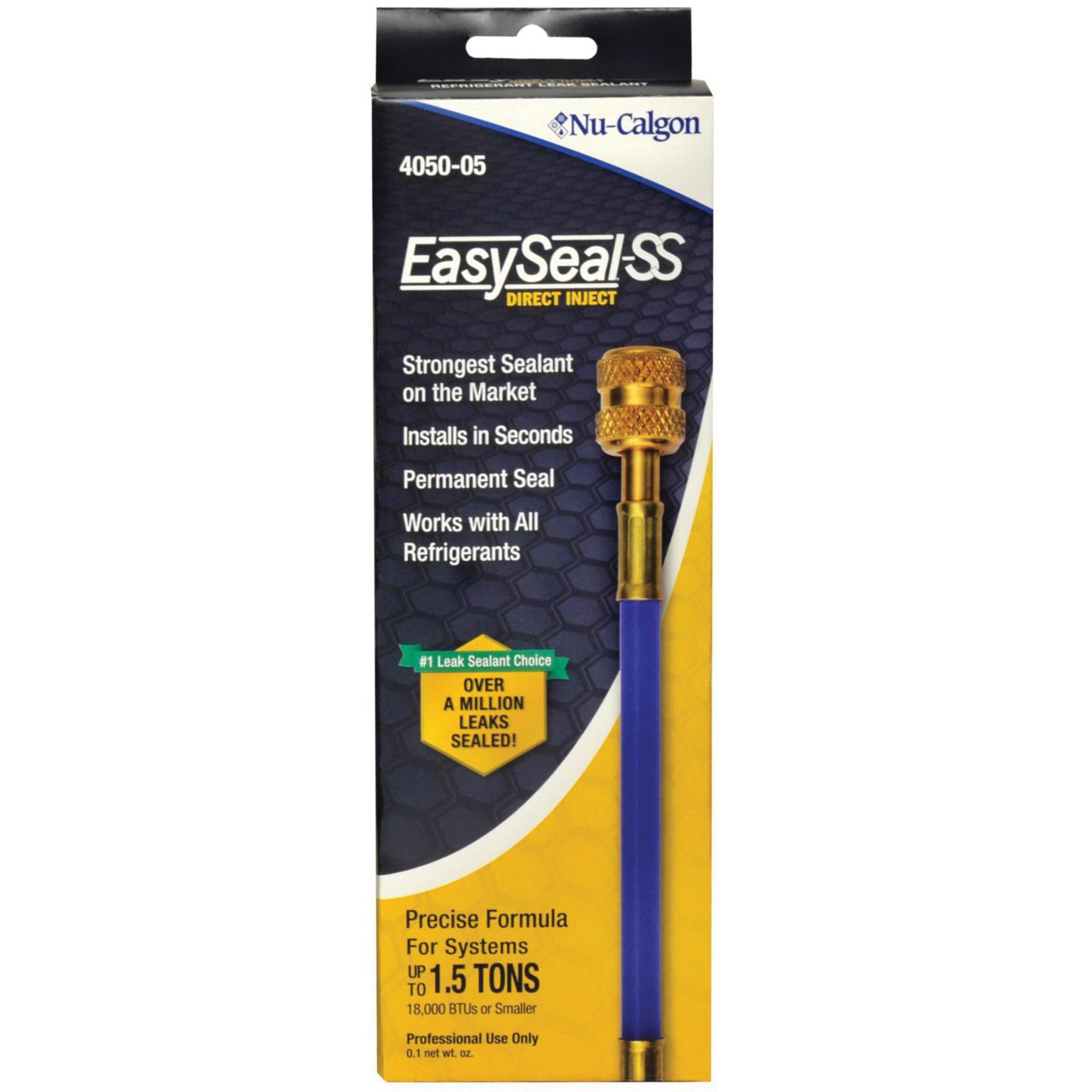 Nu-Calgon 4050-05 EasySeal-SS Refrigerant Leak Sealant, Liquid, Blue, Amine