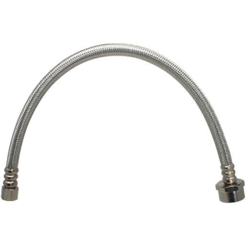 WOLVERINE BRASS® 57668US Toilet Connector, 12 in Length, 1/2 in Connection Size 1, Connection Type 1: Tube