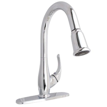 WOLVERINE BRASS® 85926 Kitchen Faucet, Deck Installation / Mounting, 1 Handles, 1.8 gpm Flow Rate, Chrome-Plated