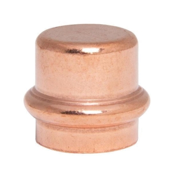 WOLVERINE BRASS® 99626 Press Cap, Cap Fitting, 3/4 in Connection Size 1, Connection Type 1: Compression, Copper