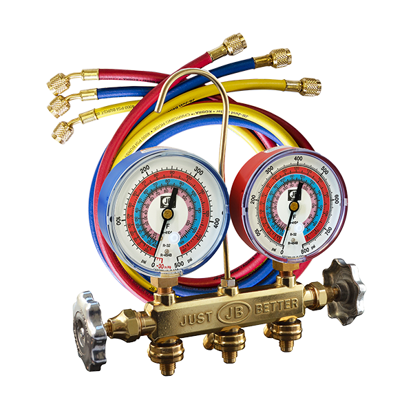 JB Industries 22633 PATRIOT 2-Valve Manifold Kit - 3-1/8 in Illuminating Gauges