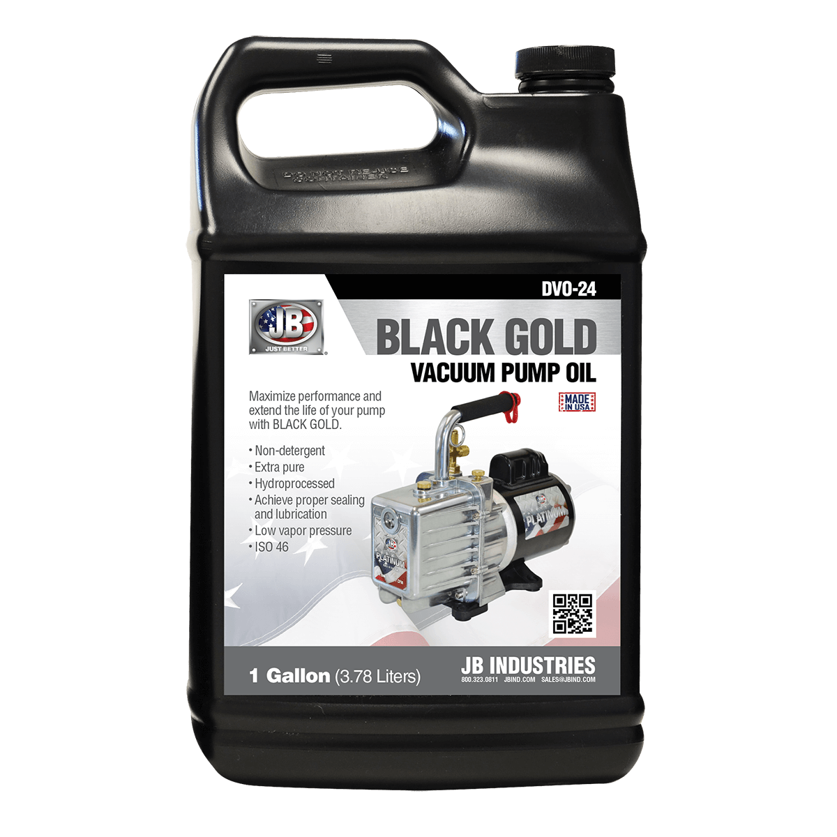 JB Industries DVO-24 BLACK GOLD Vacuum Pump Oil - 1 gal, 6 / Pk