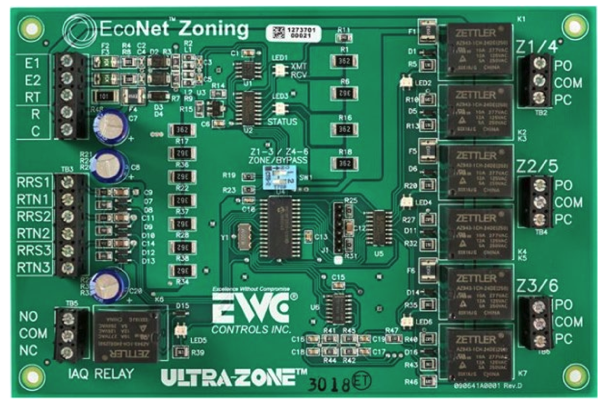 Rheem® REPNL700ZON 6 Zone 24V 40 VA Control Panel