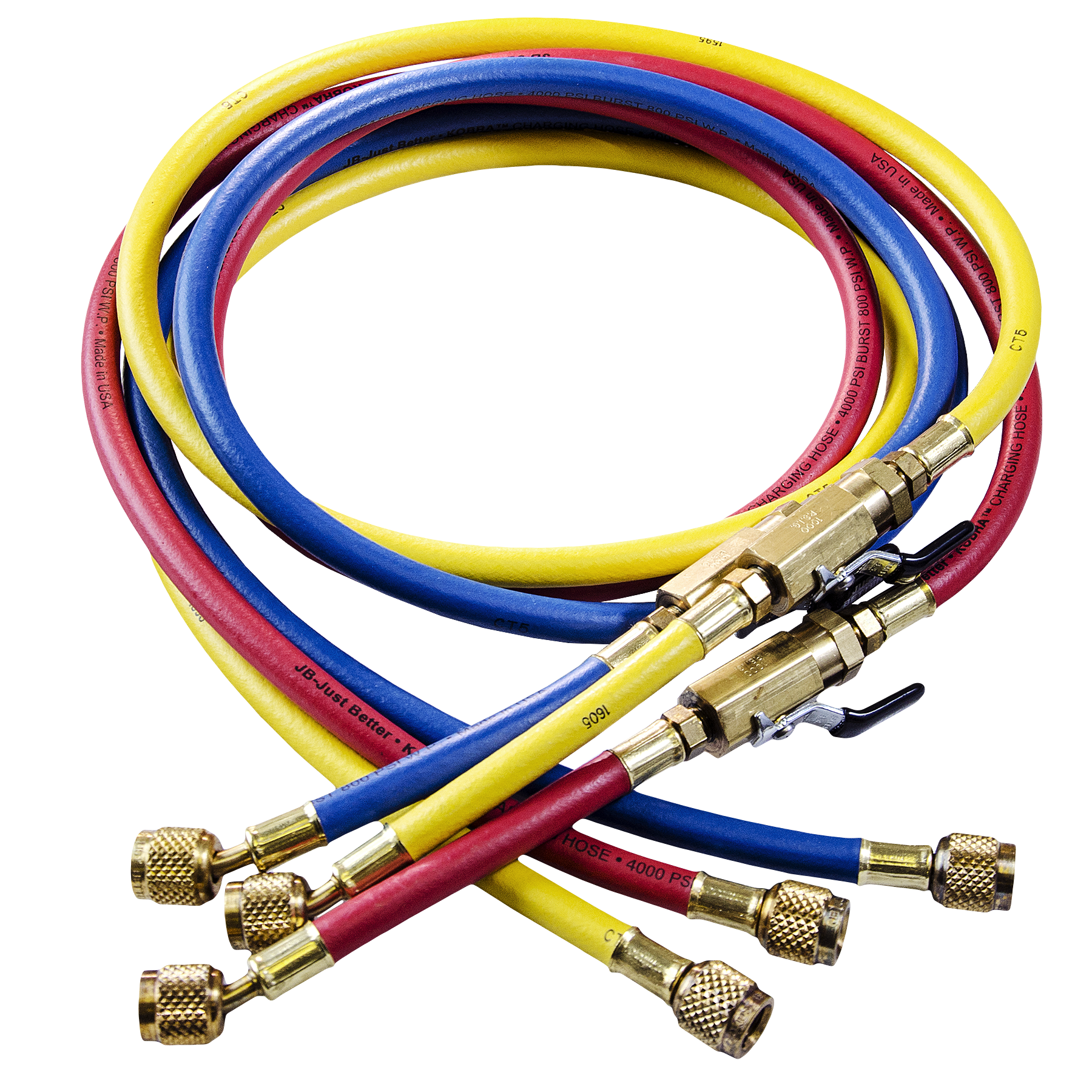 JB Industries CCLV-60 1/4 in 60 in Long Charging Hose