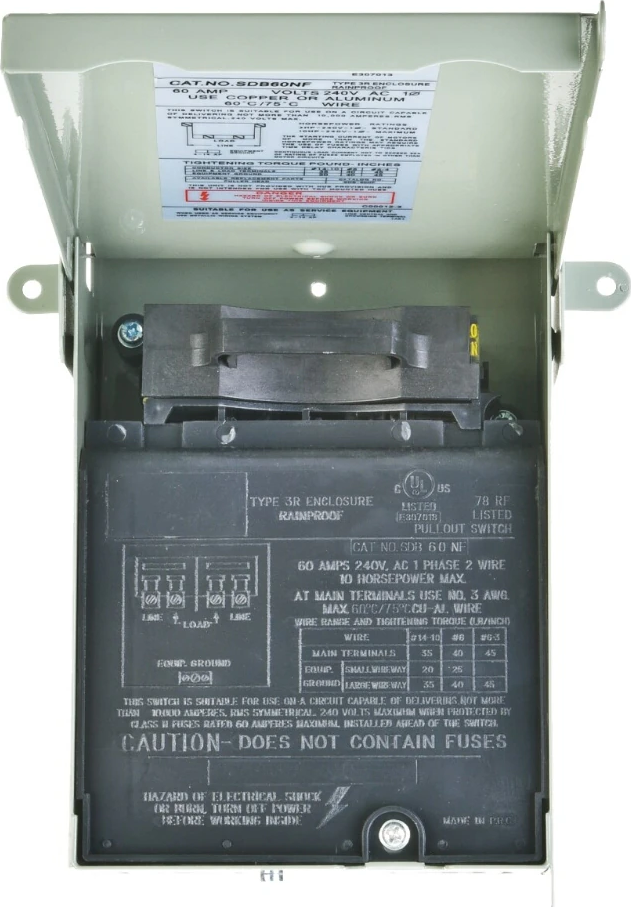 Rheem® 84-25175-05 60 A Non-Fused Disconnect - 230V, Type 3R