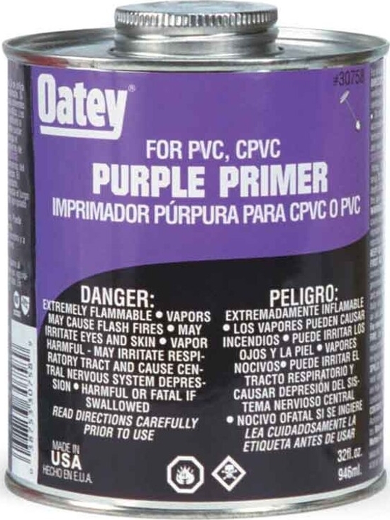 Rheem® 523007 Oatey PVC / CPVC Primer - 8 fl oz, Dauber Can, Purple