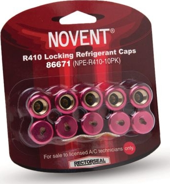 RectorSeal® 86681 Novent Refrigerant Cap - 1/4 in, Threaded, 2 / Pk, For Service Valves, R-410A