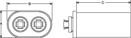 Rheem® 43-25134-02 5 MFD 370V Oval Capacitor