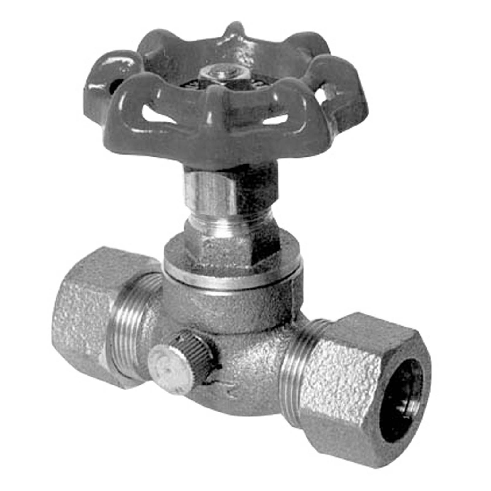 Wolverine Brass® 54224NL 1/2" Com x 1/2" Com ProSeries Cast Brass Stop with Drain (Lead Free)