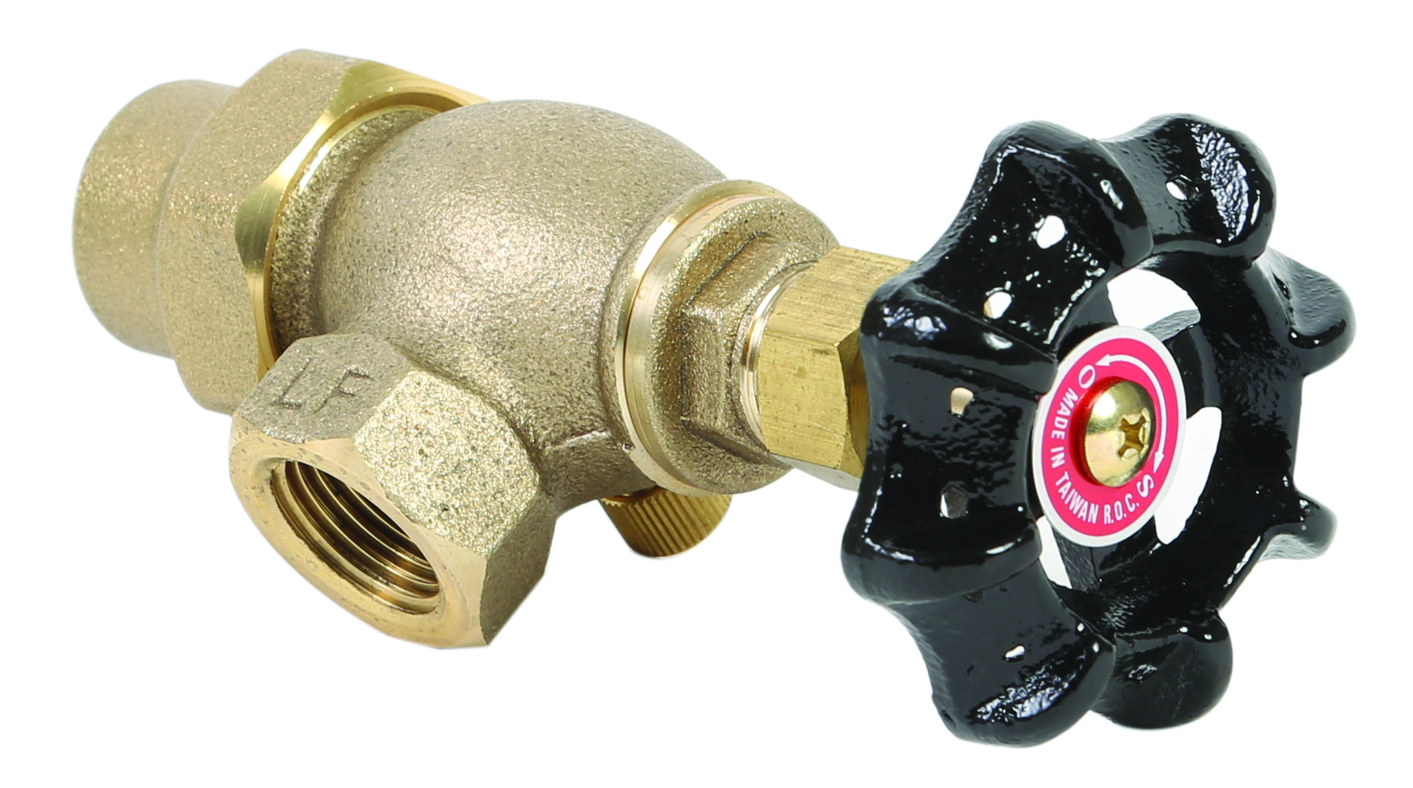 Wolverine Brass® 80008NL ProSeries Angle Metering Stop 3/4" x 1/2" C Flare x FIP with Drain