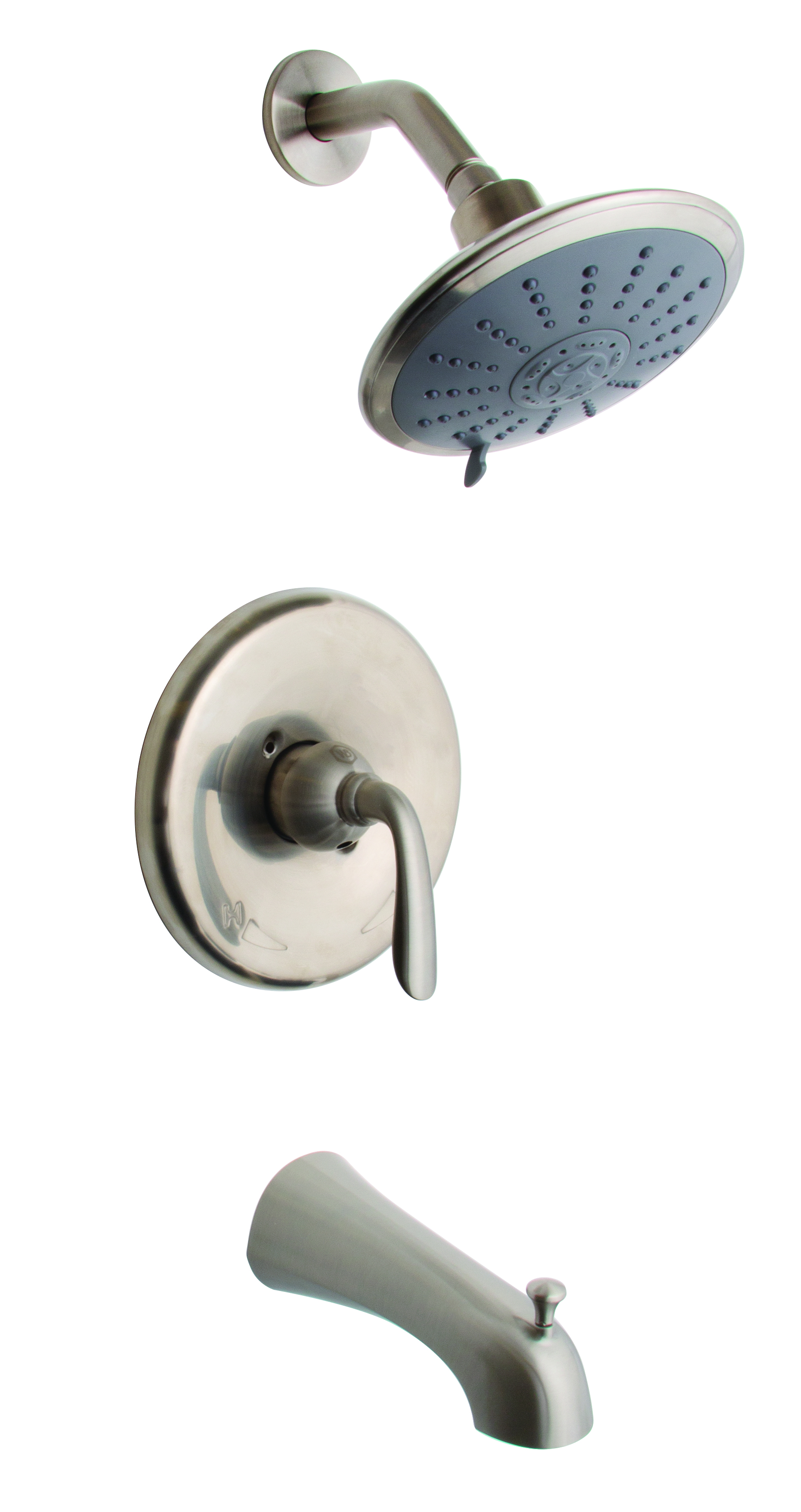 Wolverine Brass® 85682T Artis Single Handle Pressure Balanced Tub & Shower, Brushed Nickel (Trim Only)