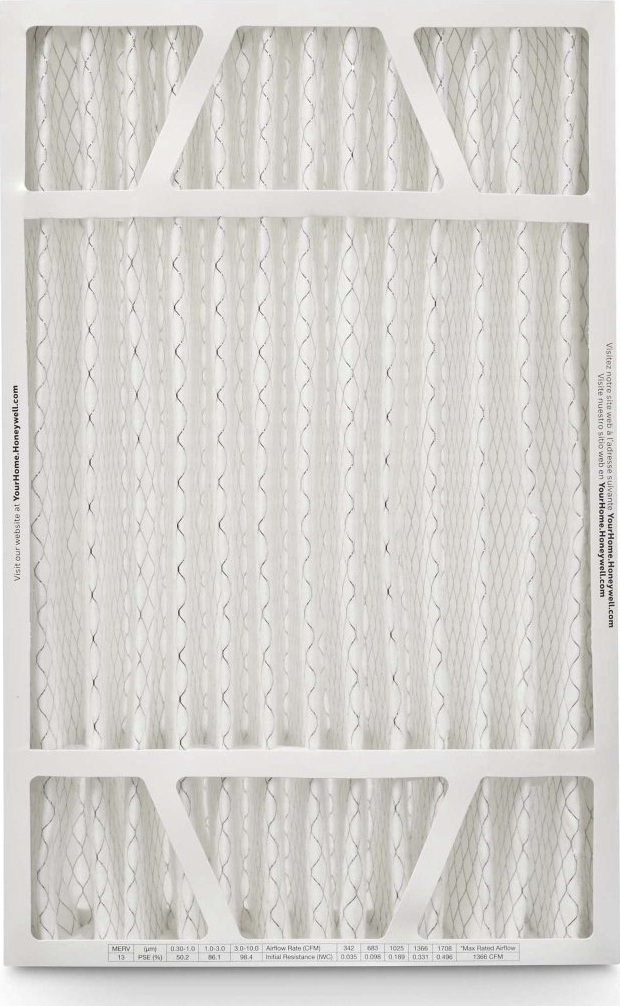 Honeywell FC200E1037/U FC200 Series 25 x 20 x 4 in Media Replacement Filter - Pleated, MERV 13, Charged Media, For F100 / F200