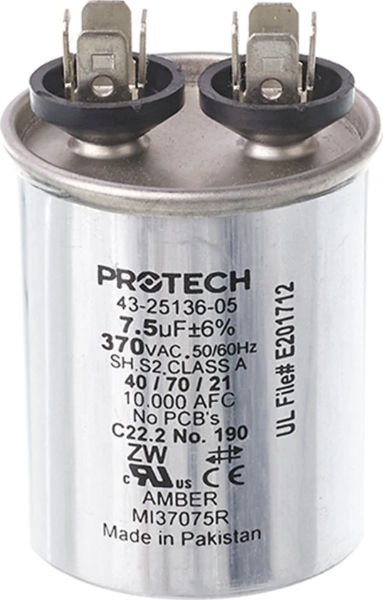 Rheem® 43-25136-05 7.5 MFD 370V Single Run Capacitor