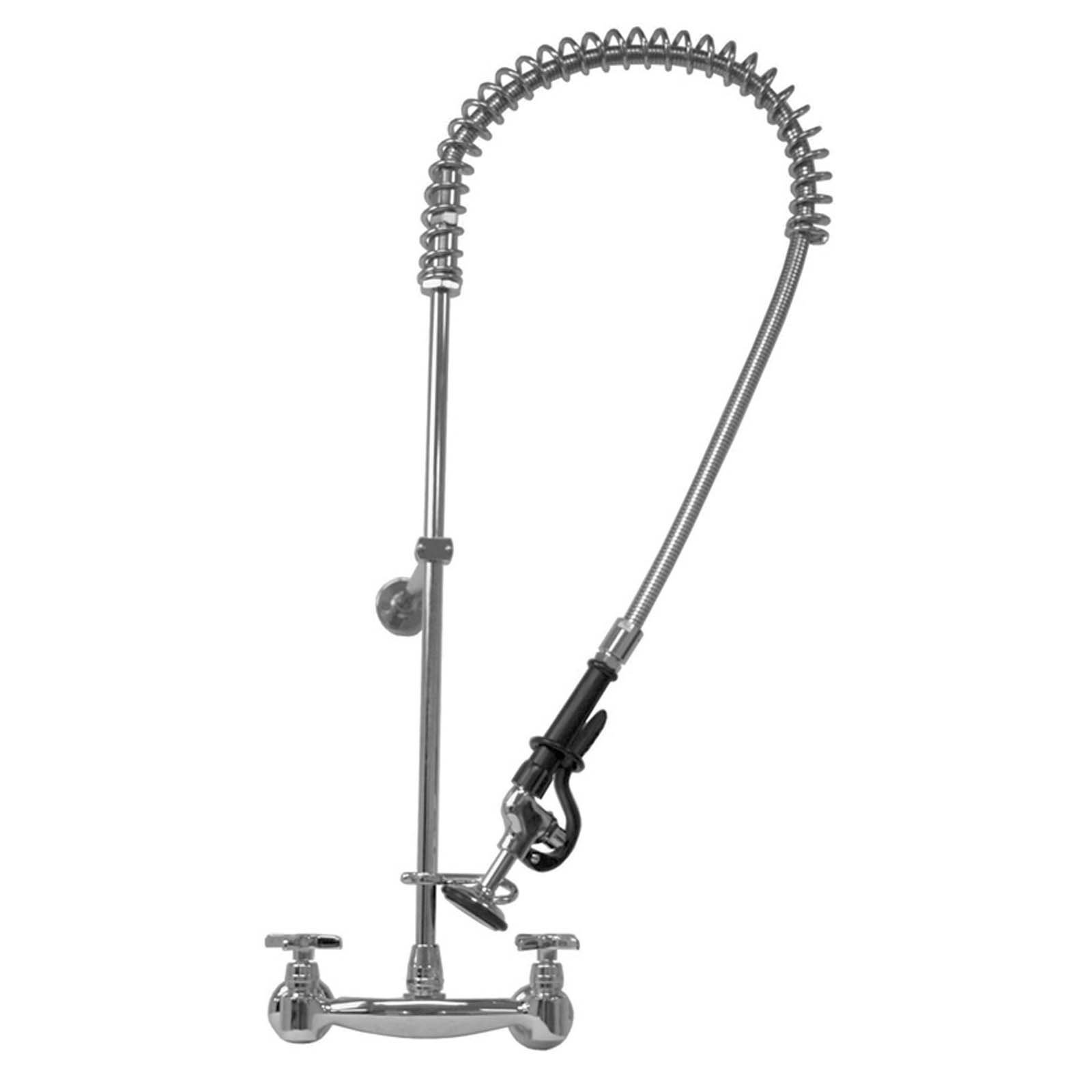 Wolverine Brass® 93362PR Centerset Wall Mount Pre-Rinse Faucet with 39" Hose, Cross Handle