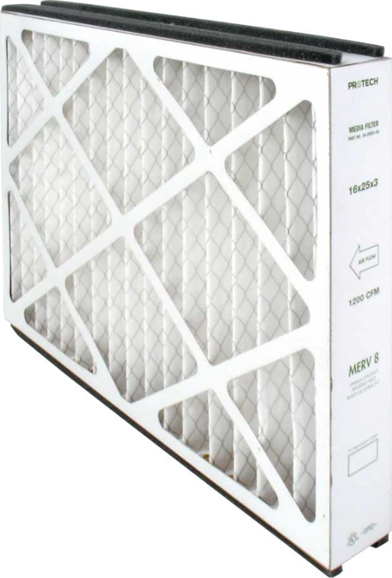 Rheem® 54-25051-02 ProTech 25 x 16 x 3 in Air Filter - Pleated, MERV 8, Synthetic, 6 / Pk