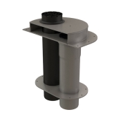 Centrotherm InnoFlue® ISLPT0303 Low Profile Wall Termination, 3 in, HDPE, Black